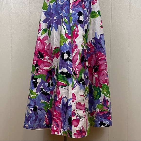 Black Label sz:16 Purple & Pink Floral Dress - Picture 3 of 15